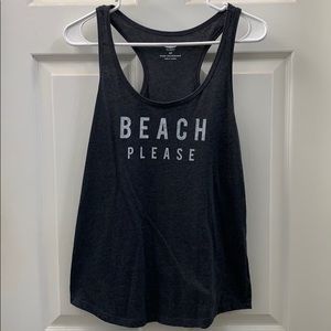 Old Navy “Beach please” Gray tank top